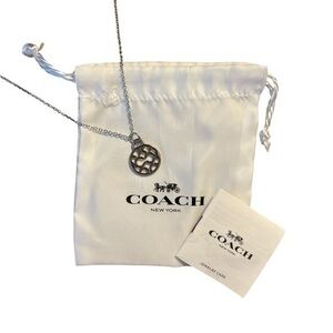 Coach Silver Pendant Necklace